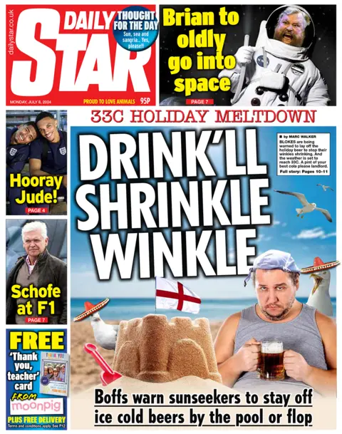 Front page of the Daily Star