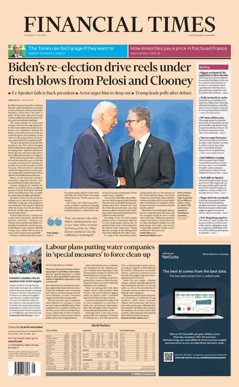 Financial Times front page for 11/07/24