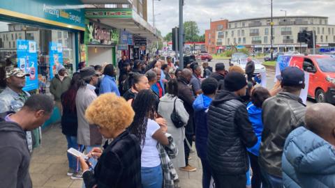 Protesters in Erdington