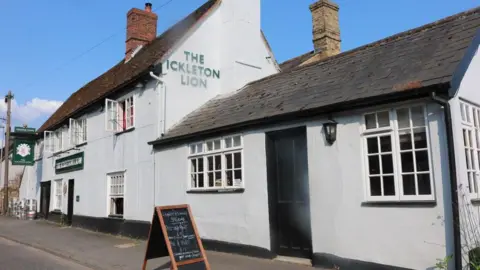 Geograph The Ickleton Lion, a large white pub on a sunny day with its first floor windows opened