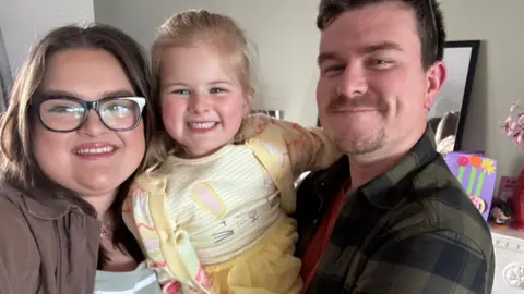 Gabriella Smith Gabriella & Kurtiss Smith with their five-year-old daughter Rosie-Hâf, at their home in Barry