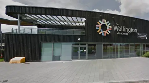 Google The exterior of Wellington Academy school in Ludgershall.