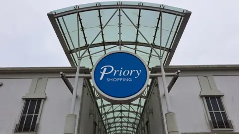 Bassetlaw District Council Current entrance to the Priory Shopping Centre, with a modern glass roof