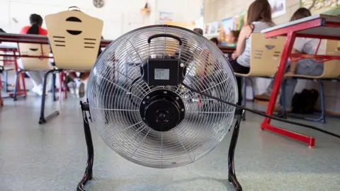 Getty Images A fan in a classroom