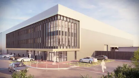 HBBC A CGI image of a large warehouse