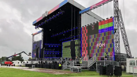 A view of the big weekend stage in Luton