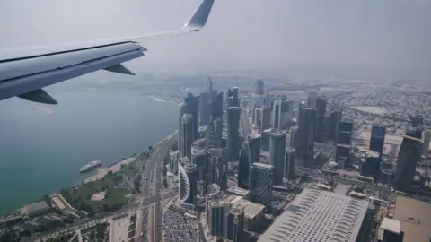 Getty Images aerial view of Qatar