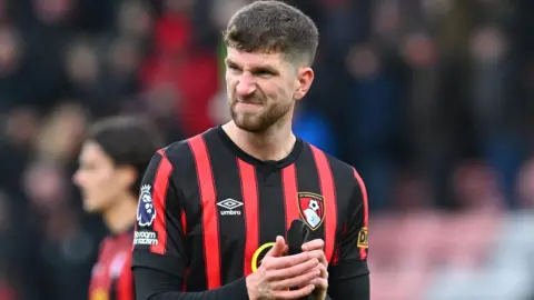 Chris Mepham playing for Bournemouth