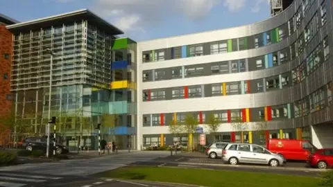 A general view picture of a multistorey building at the Queen Alexandra Hospital in Portsmouth.