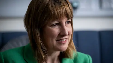 Chancellor Rachel Reeves wearing a green jacket