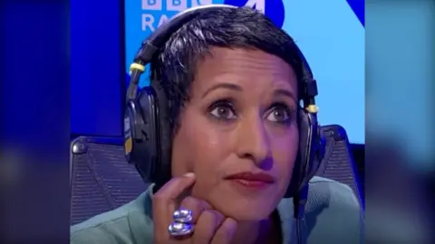 Naga Munchetty in the Radio 4 studio