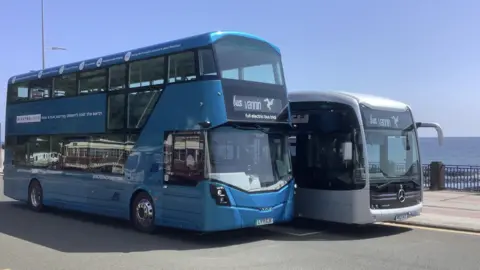 Isle of Man Transport Two electric buses