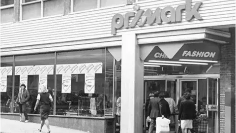 Primark Exterior of Primark in Derby back in 1974