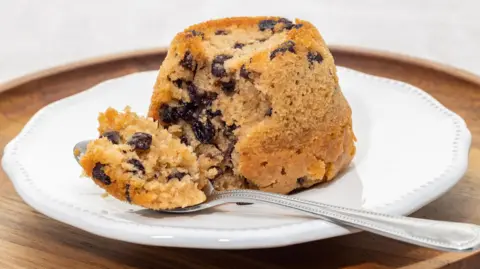 Getty Images A photo of a classic British pudding called Spotted dick