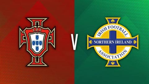 Portugal and Northern Ireland badge graphic