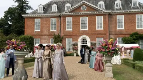 Netflix Bridgerton season 3 filming at Squerryes Court