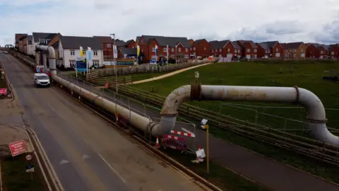 Stuart Ratcliffe/BBC Sewage pipe