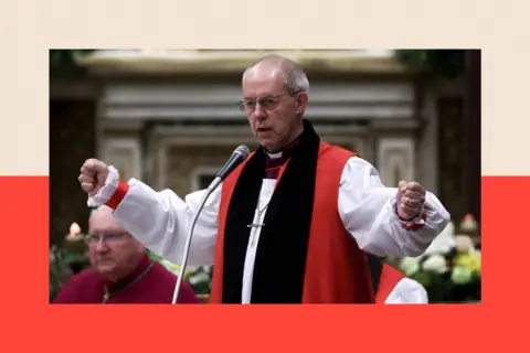 Corbis via Getty Images Justin Welby speaks at St Paul's Basilica 