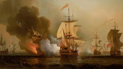 National Maritime Museum “Wager’s action off Cartagena”, by Samuel Scott