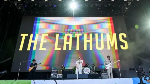 The Lathums performing on the Other Stage at Glastonbury Festival 2023 on Saturday 24 June 2023.