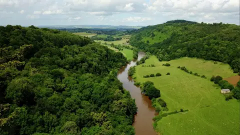 General view of the River Wye seen from Symonds Yat