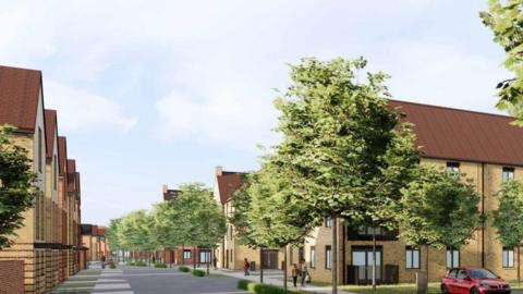 Impression of the 221 new homes planned for Hersham Golf Club