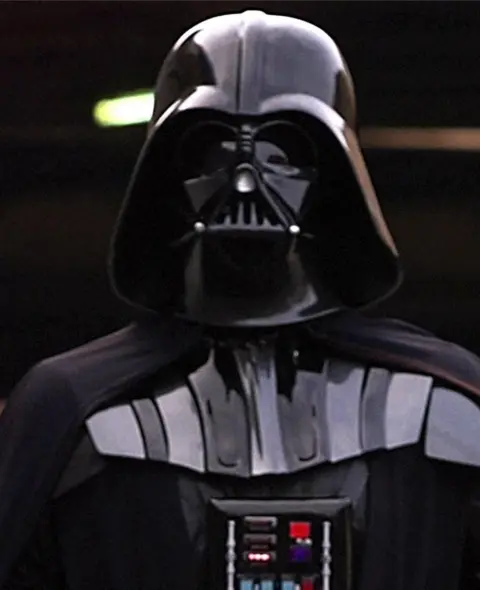 PA wire Dave Prowse in costume as Darth Vader