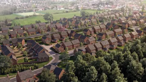 nineteen47 Rows of houses in a CGI image.