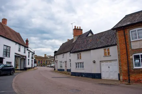 View up the main road in Eye, Suffolk