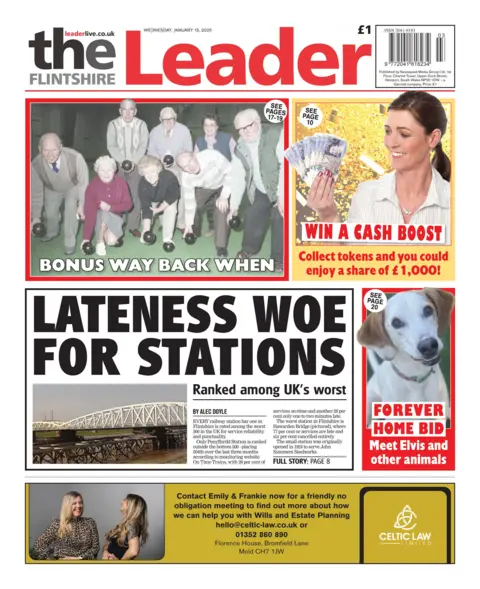 Flintshire Leader Flintshire Leader front page 