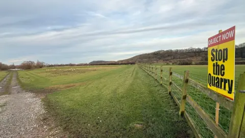 Lucy Pollock A view of a field which would be turned into a quarry.