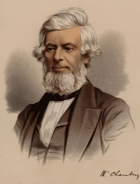 Getty Images An old portrait of William Chambers - a man with a beard and grey hair in a jacket and white shirt