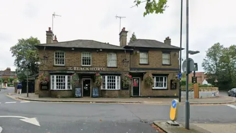 Google outside of the black horse pub