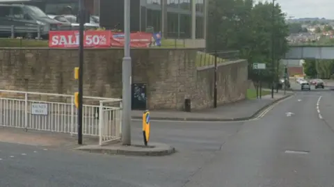 Halifax Road at the junction with Kilner Way in Sheffield