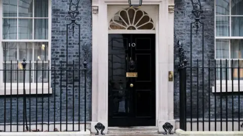 Getty Images The black door of Number 10 Downing Street