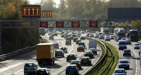 PA Generic picture of the M4 smart motorway.