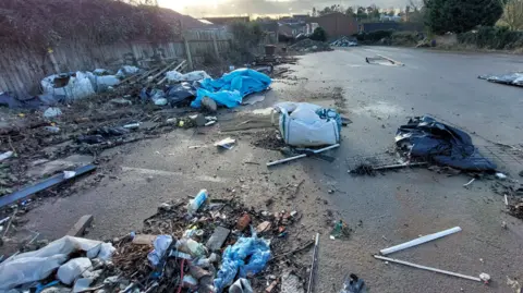 Hinckley and Bosworth Borough Council Tipped waste at the site