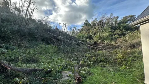 Joel Freire Damage at the Fliquet property in St Martin after Storm Ciaran.