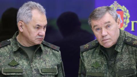 Sergei Shoigu and Valery Gerasimov in December 2022