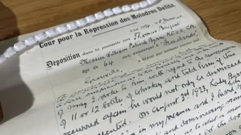 Jersey Heritage An old letter written in French