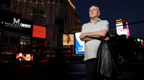 Reuters Jeff German poses for a photo on the Las Vegas strip