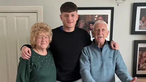 Litten family Davy Litten with his grandparents