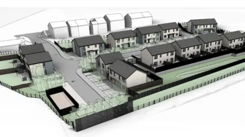 Anglesey Council An image from planning documents of proposed 27 homes