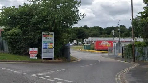 The entrance to Hawkins Logistics in Rugeley