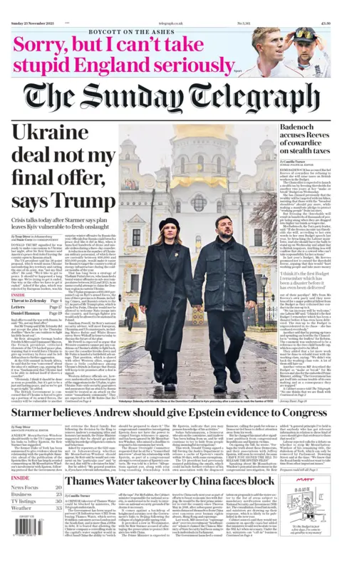 "Ukraine deal not my final offer, says Trump".