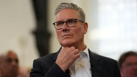 Carl Court via Getty Images Prime Minister Sir Keir Starmer joins party supporters in a community centre on 5 May, 2026 in London, England.