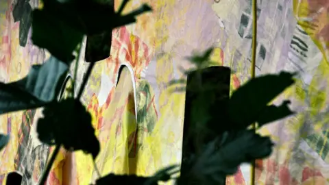 Fermynwoods Contemporary Arts Artwork featuring coloured and shadowed flora