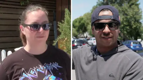 Split screen. Two Cole Thomas Allen neighbours are seen.