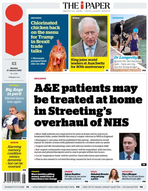 I newspaper: A&E patients can be treated at home to avoid another winter 'Armagadon'