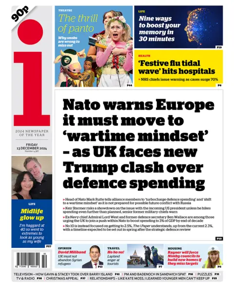  "Nato warns Europe it must move to 'wartime mindset' - as UK faces new Trump clash over defence spending". 